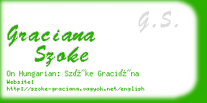 graciana szoke business card